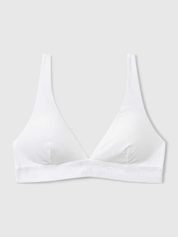 Triangle bra in stretch cotton Women