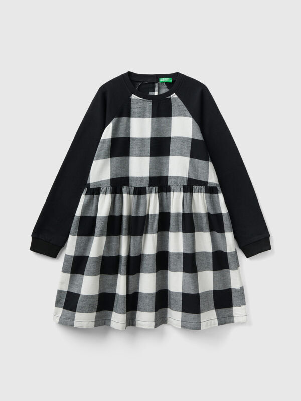 Plaid dress in 100% cotton Junior Girl