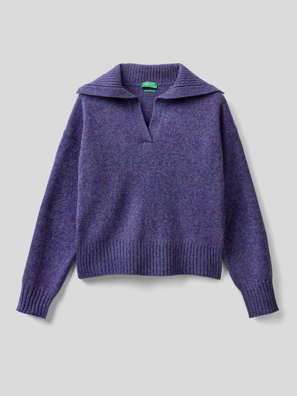 Polo in pure tricot Shetland wool image number 1