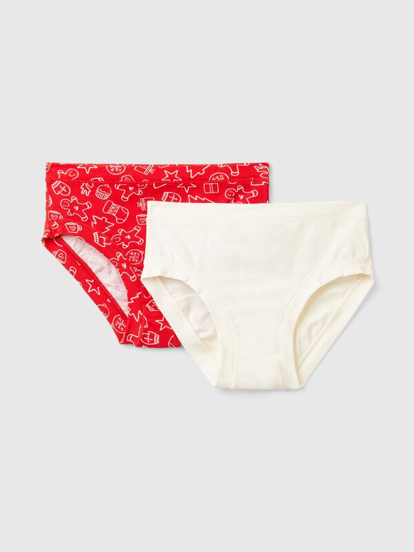 Two briefs in super stretch cotton Junior Girl