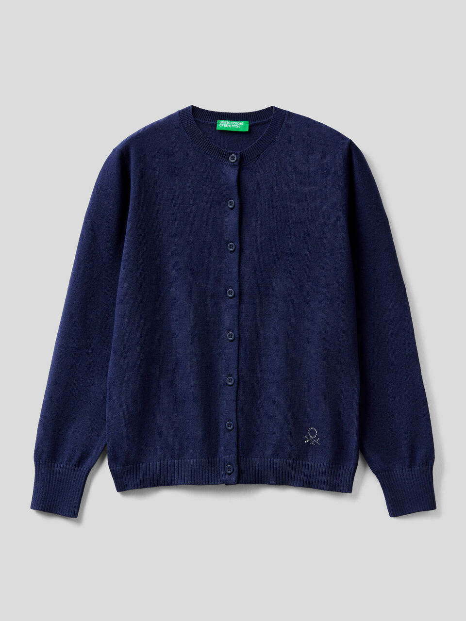 Tricot cardigan in 100% cotton image number 1