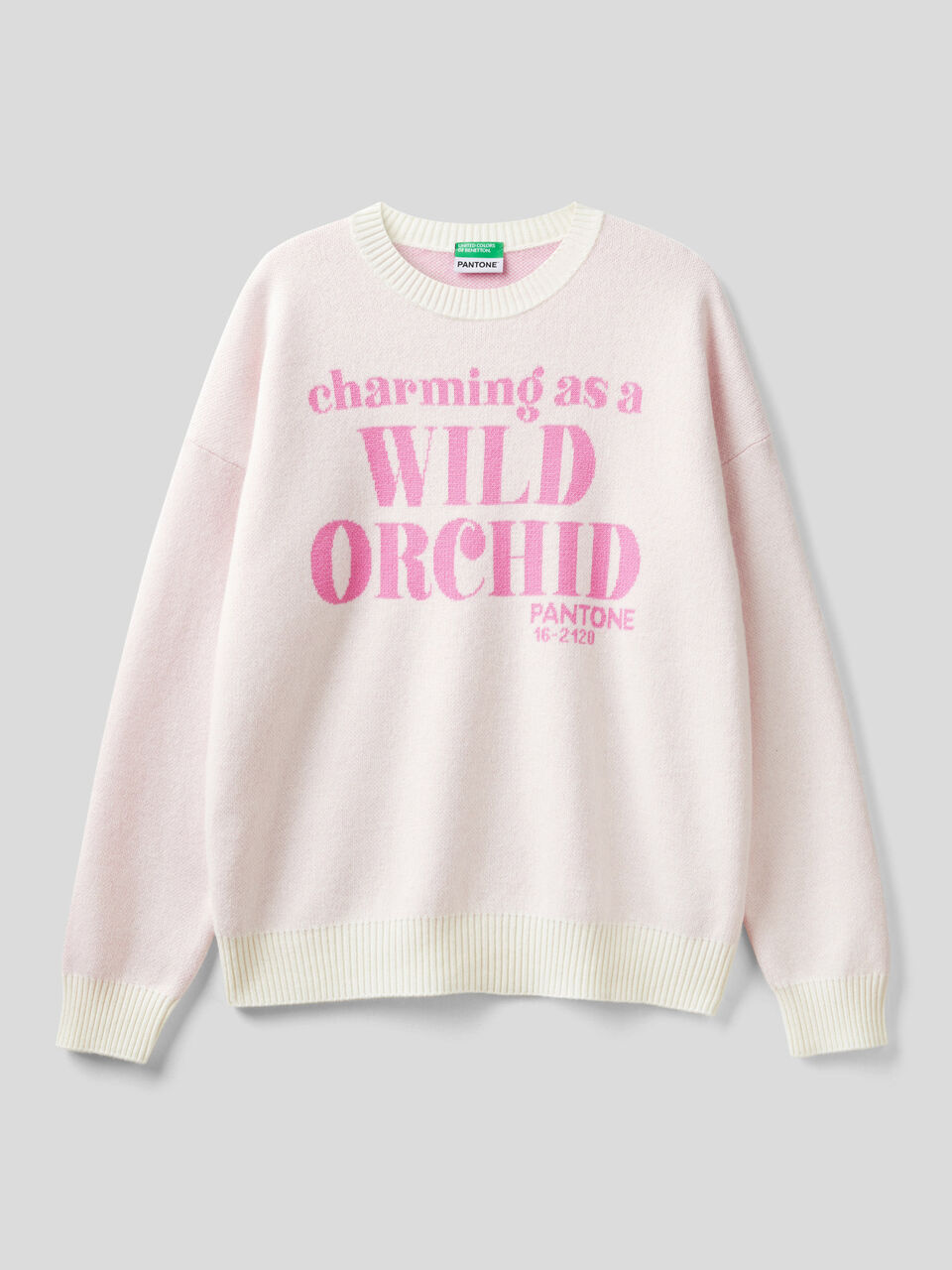 BenettonxPantone™ sweater with slogan image number 1