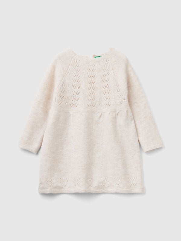 Knit dress with lace Junior Girl