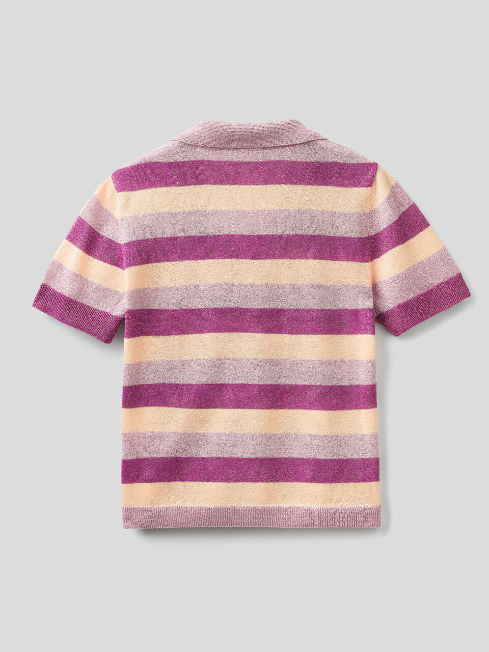 Short sleeve polo with lurex image number 2