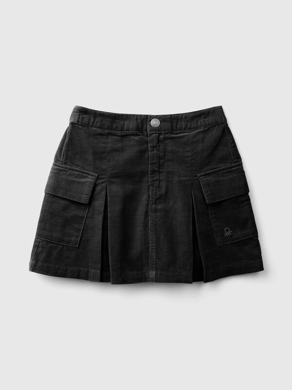Velvet mini skirt with pockets Junior Girl