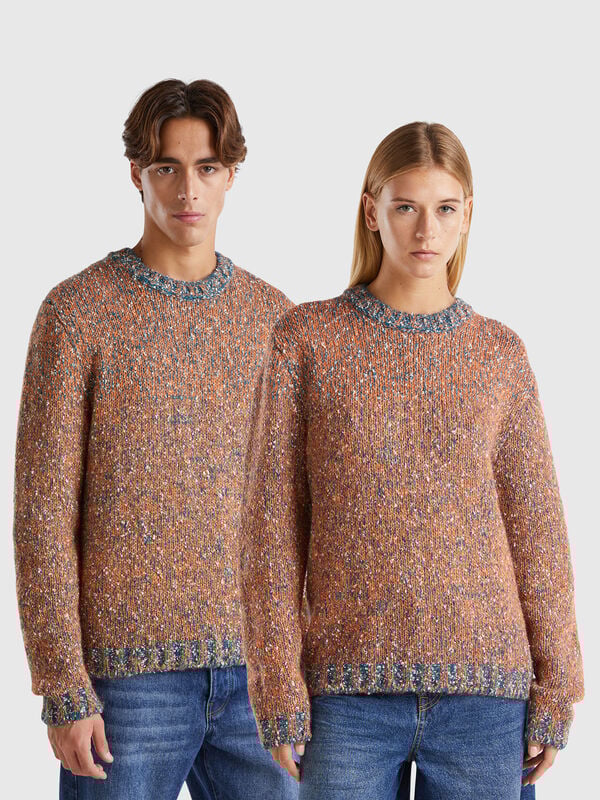 Reversible mohair blend sweater Men