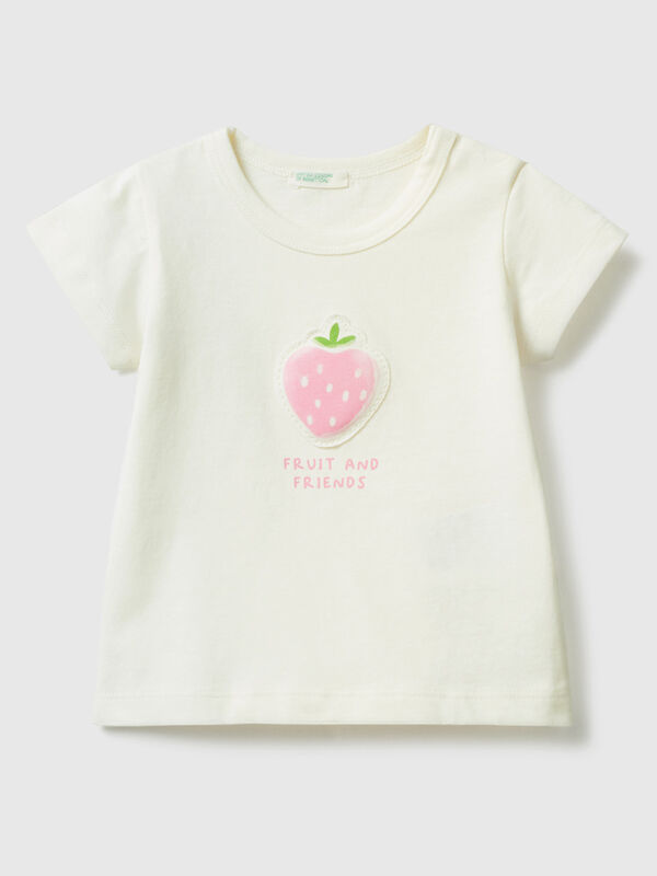 T-shirt with patch and print New Born (0-18 months)