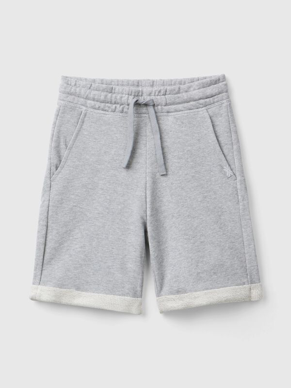 Bermuda shorts in pure cotton fleece Junior Boy
