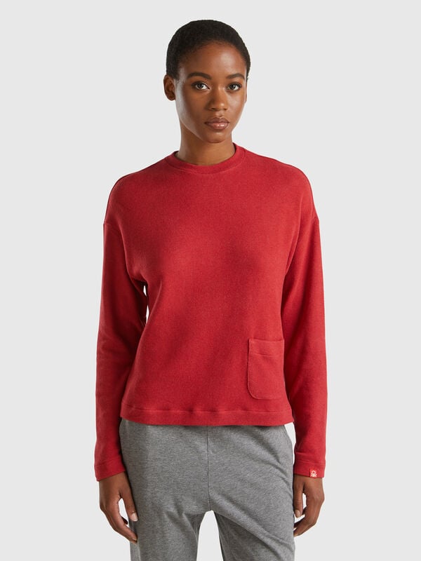 Warm stretch cotton top Women