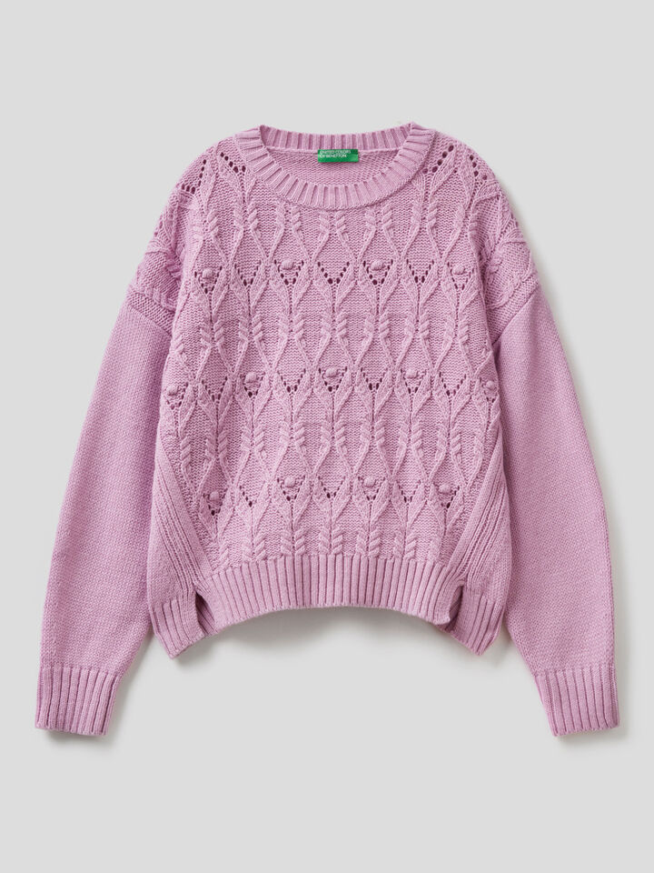 Boxy fit knit sweater image number 1
