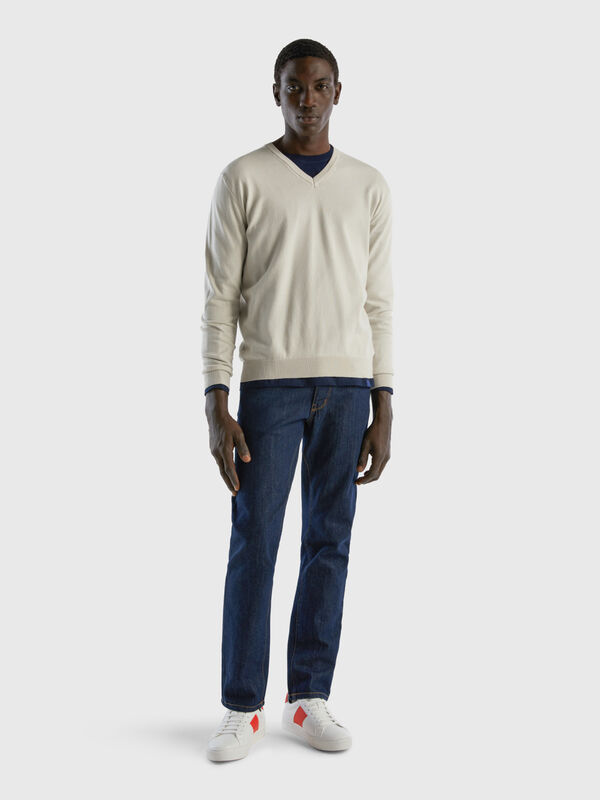 Straight leg 100% cotton jeans Men