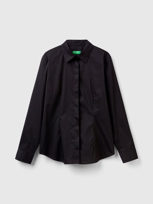 Shirt in stretch cotton blend Women
