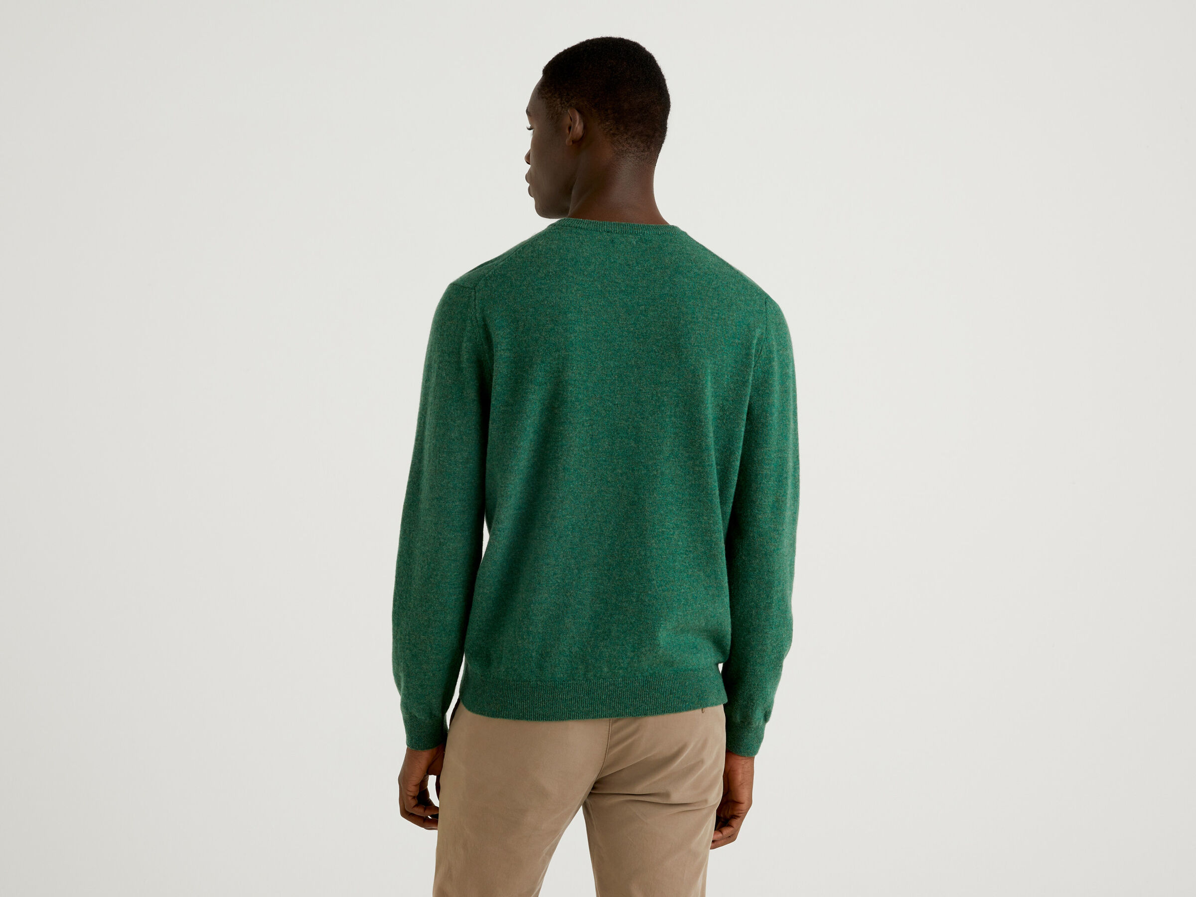Crew neck sweater in pure virgin wool image number 2