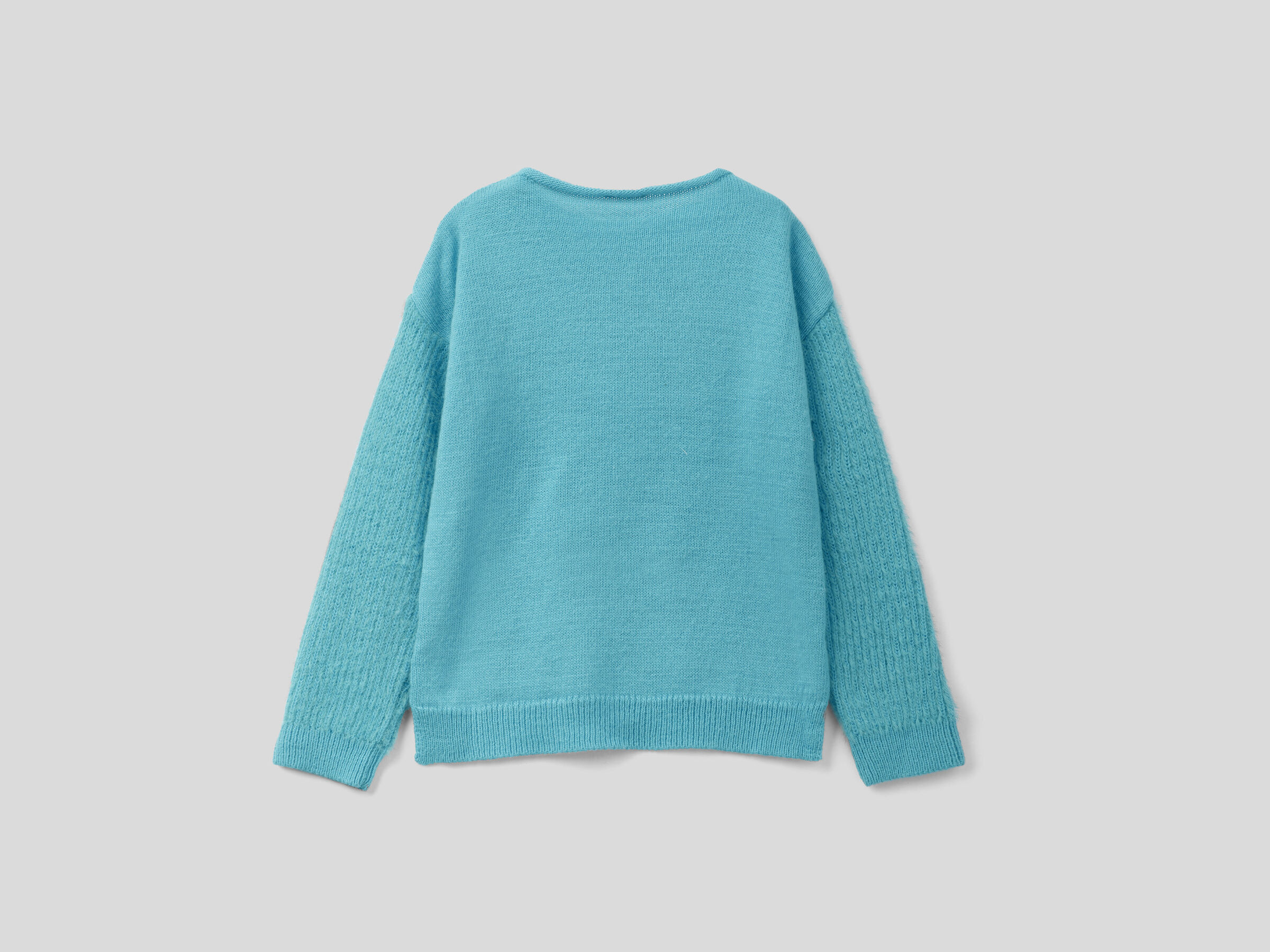 Crew neck sweater in wool blend image number 2