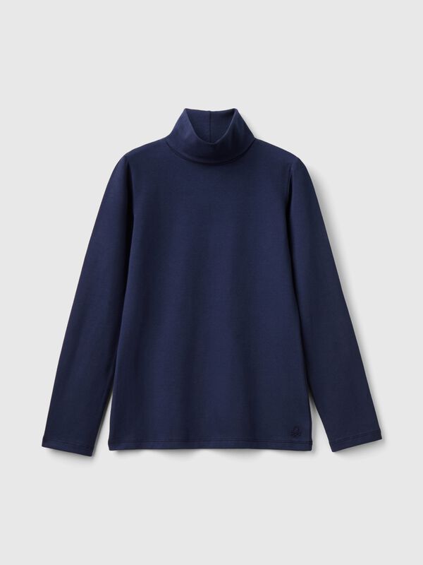 Stretch t-shirt with high neck Junior Girl