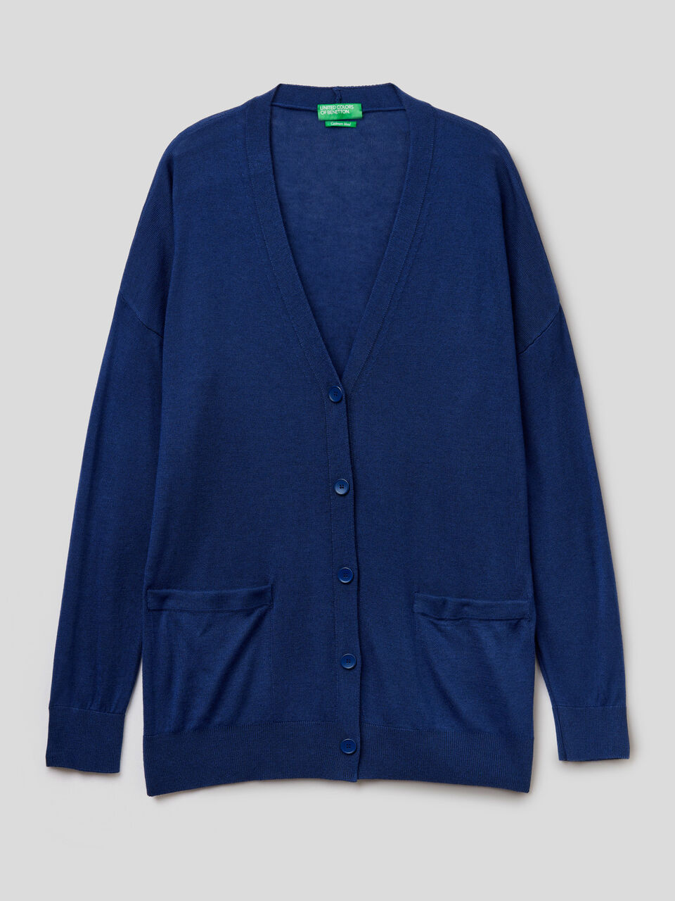 Cardigan in wool and cashmere blend image number 1