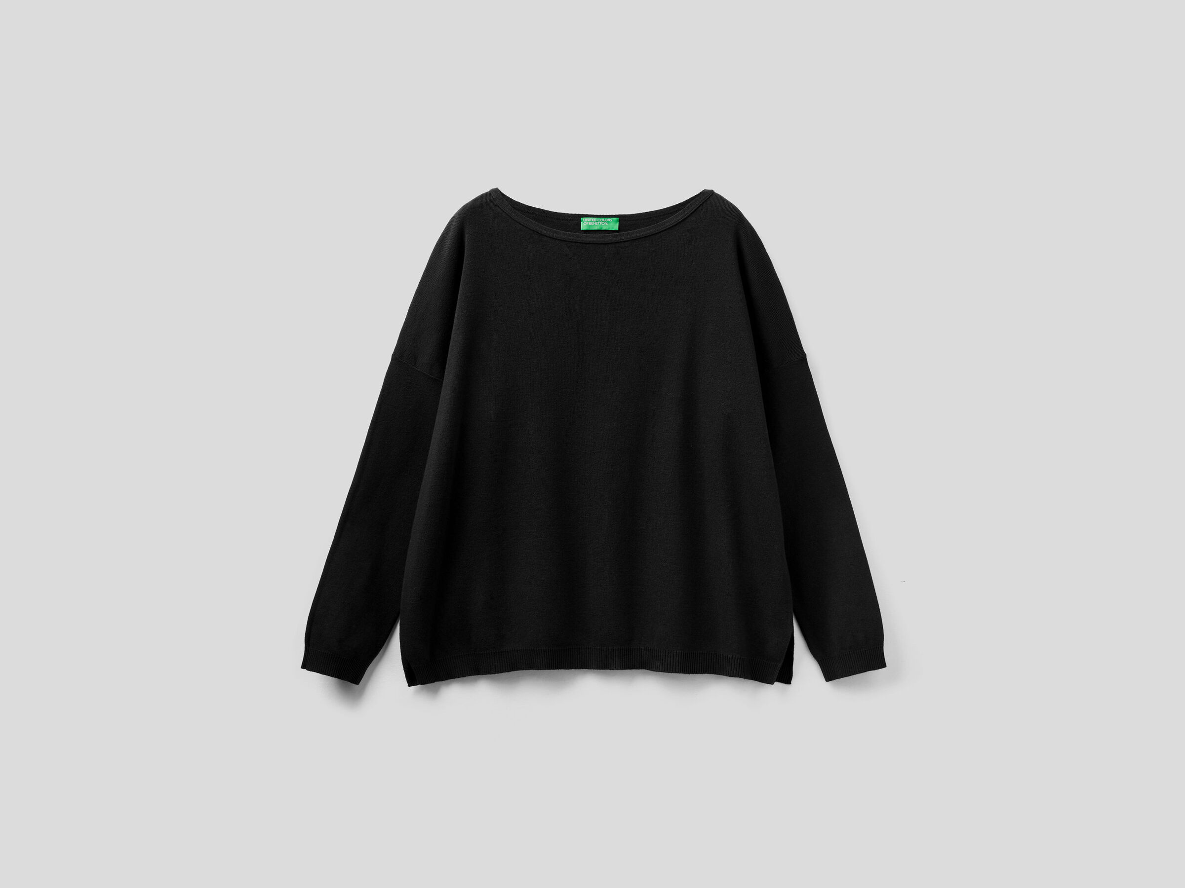 Cotton sweater with round neck image number 4