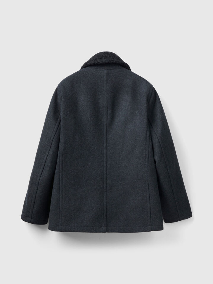 Short double-breasted coat image number 2