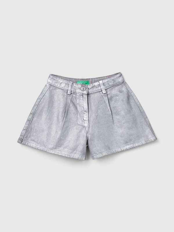 Brushed jean shorts Junior Girl
