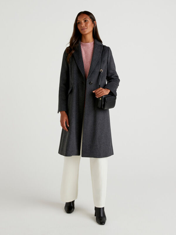 Wool blend cloth coat