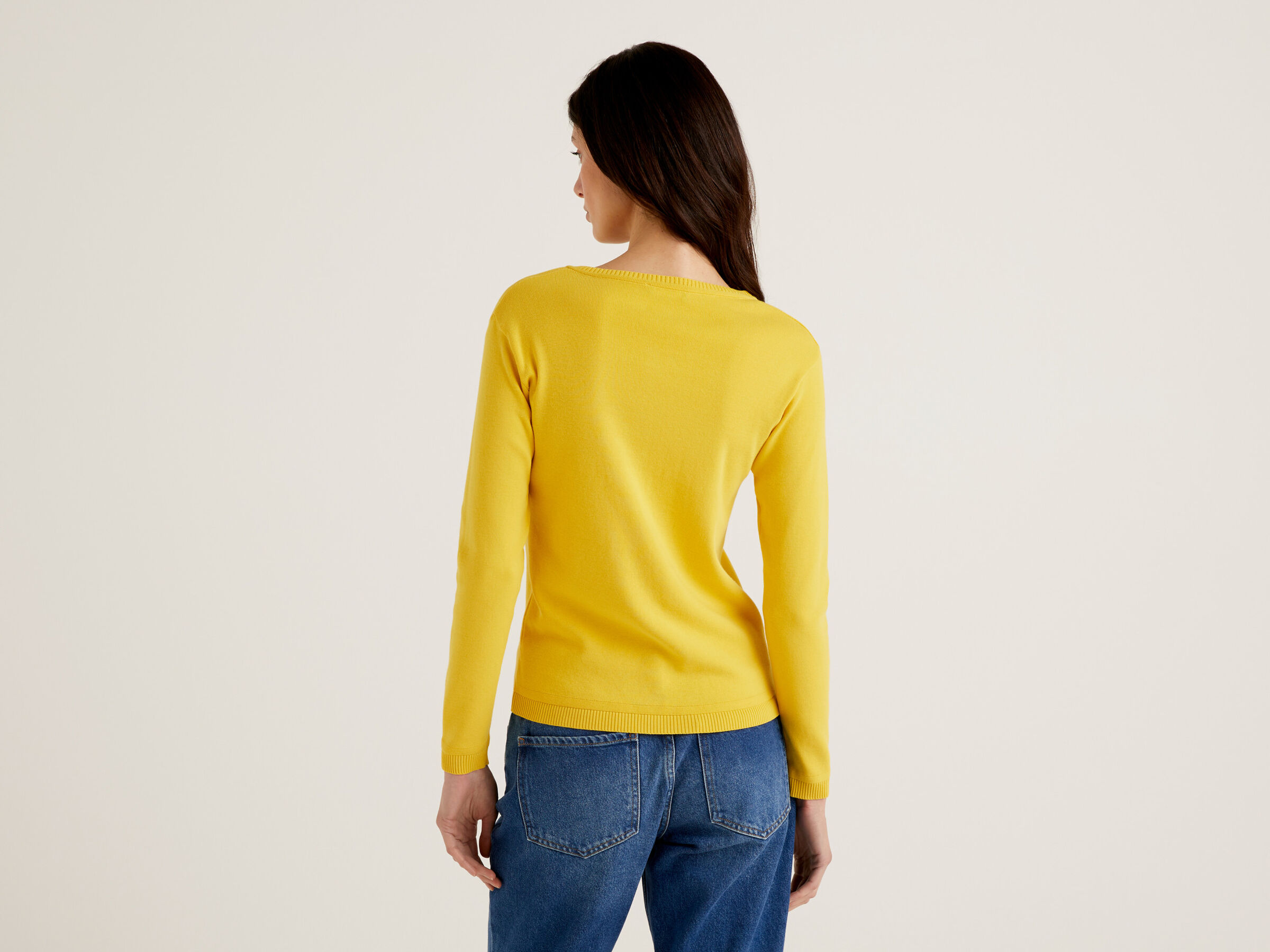 Crew neck cardigan in pure cotton image number 2