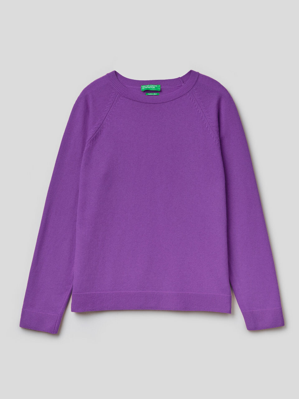 Crew neck sweater in wool and cashmere image number 1
