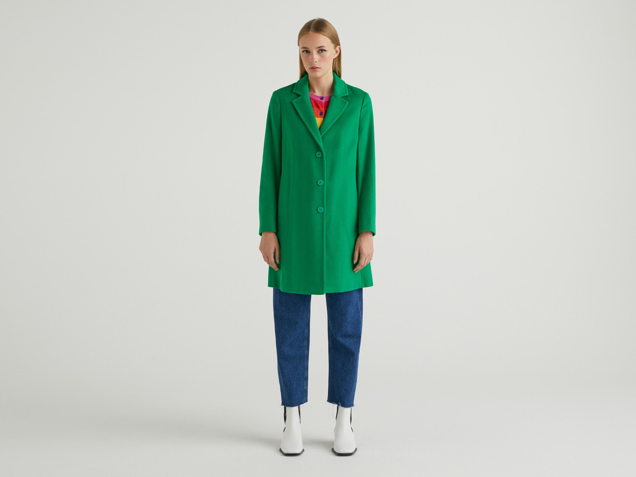 Green best sale short coat