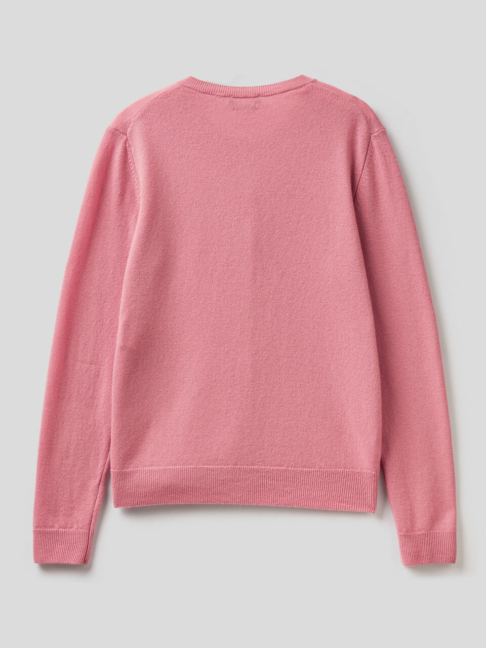 Crew neck cardigan in pure virgin wool image number 2