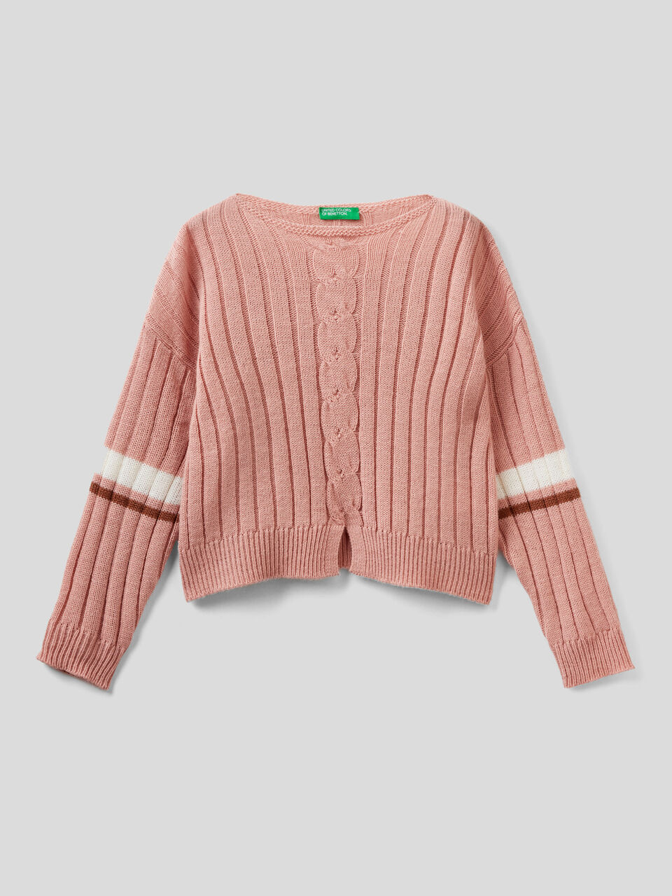 Ribbed sweater in wool blend image number 1