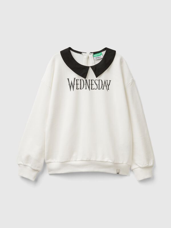 White Wednesday Addams collared sweatshirt  Junior Girl