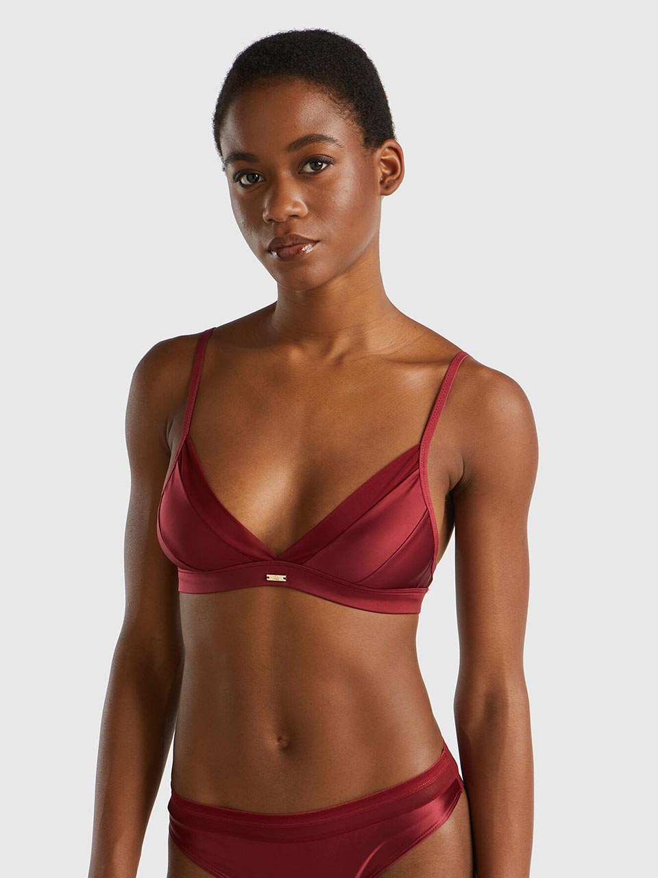 Triangle bra with lurex