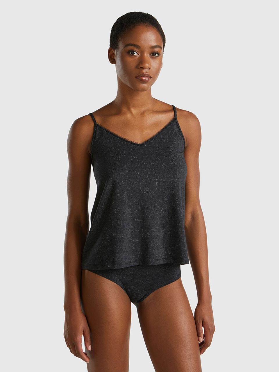 Tank top with lurex