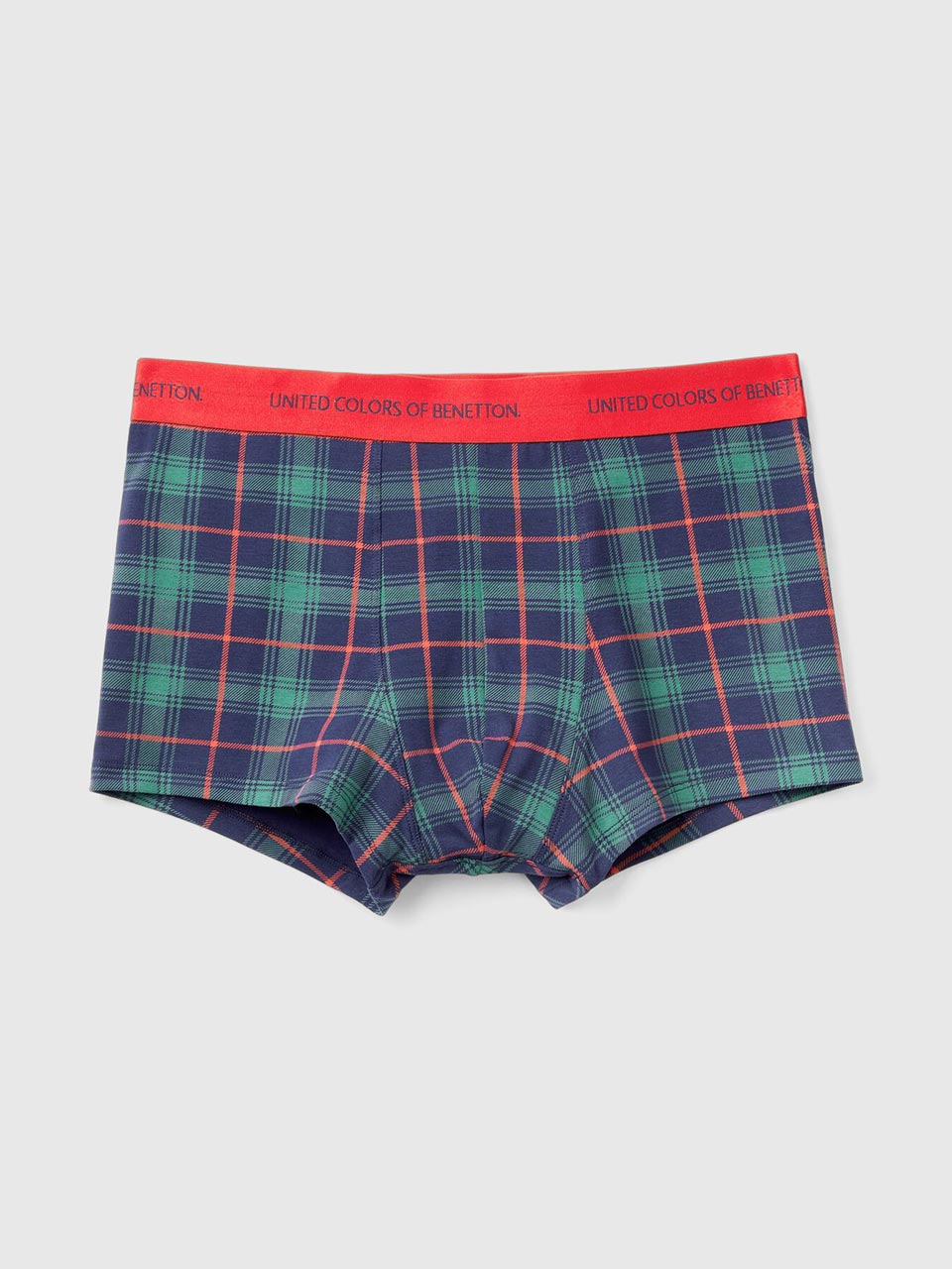 Green and blue tartan boxers