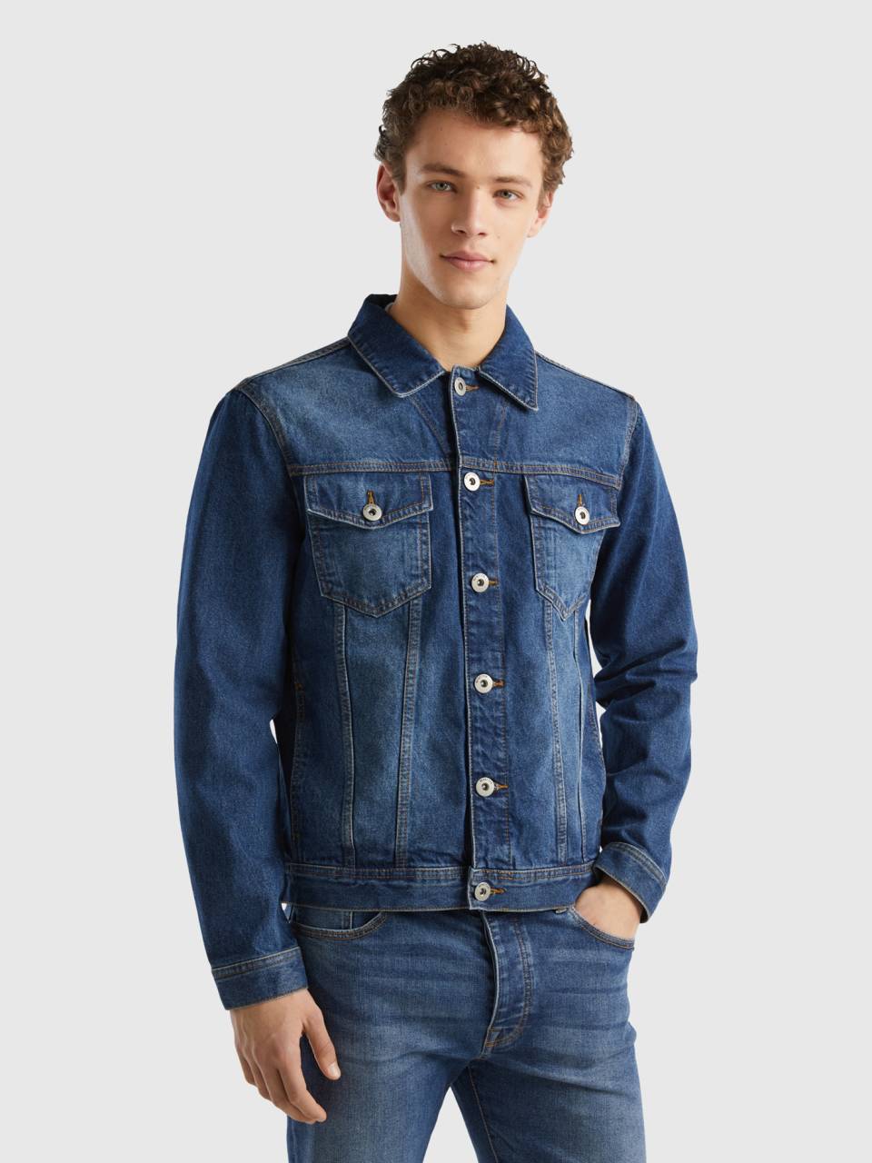 Benetton jeans jacket cheap