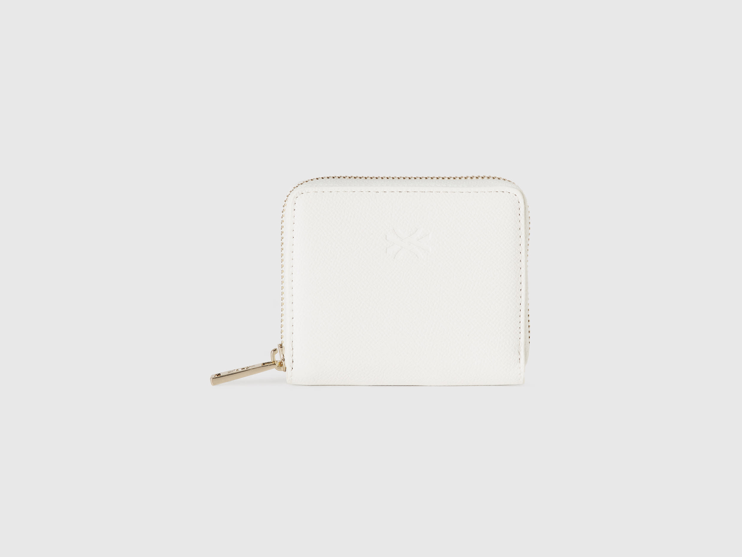 Small zip wallet, White - Benetton