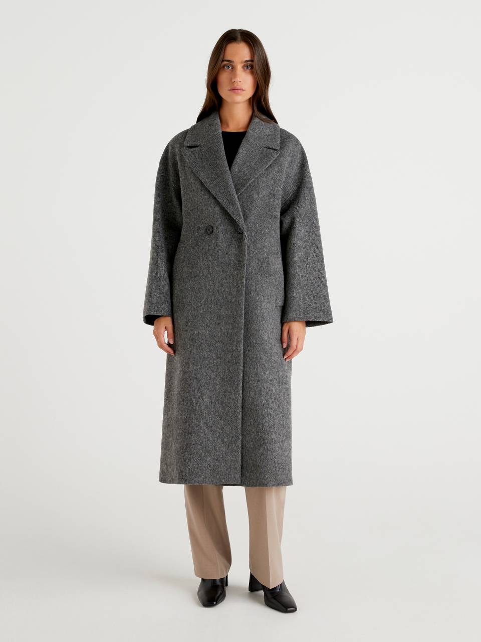 Gray overcoat sales women's