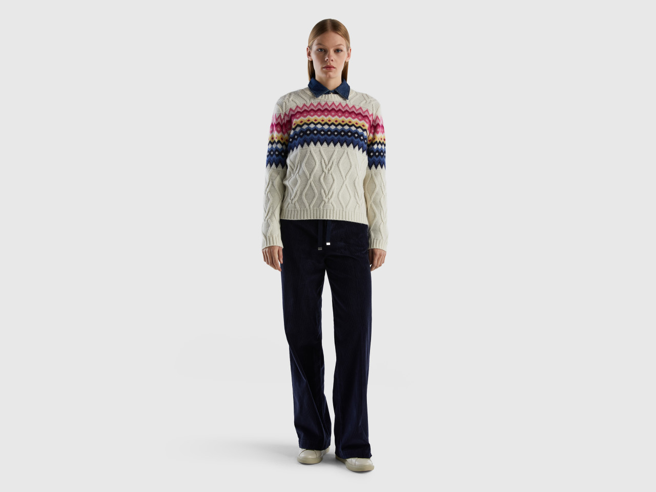 KENZO Peruvian Fair Isle Vee Cardigan - 通販 - toptelha.net.br