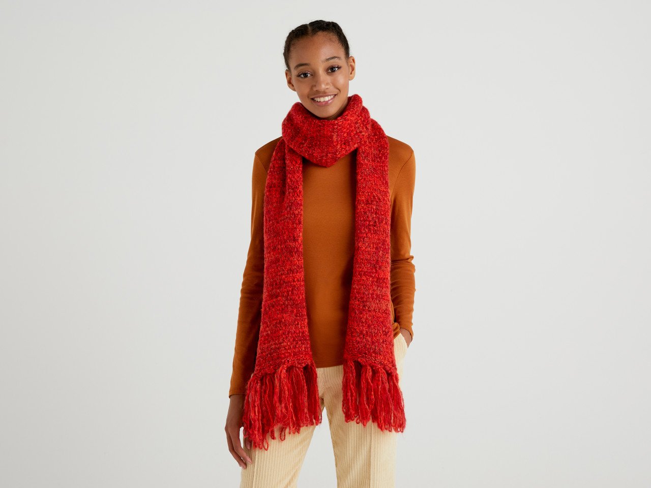 Wool top scarf women